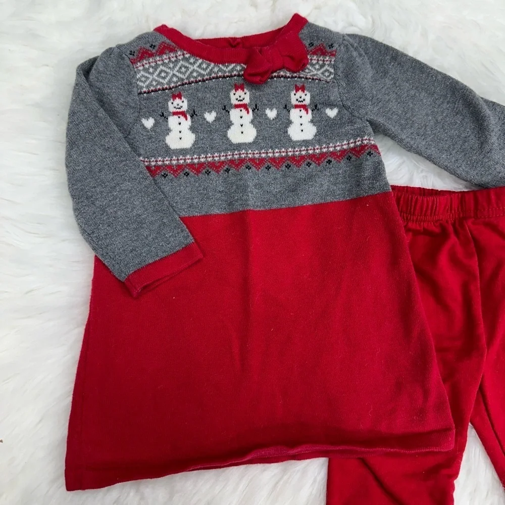 Baby Girl Christmas 12 Month matching outfit set